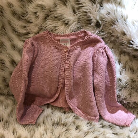 Gymboree 12-18 mos swing hem sparkly knit cardigan - Picture 3 of 4